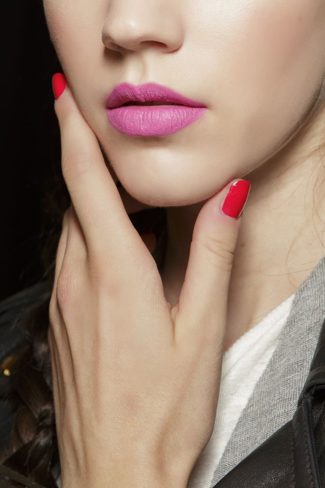 Summer lipstick and nail polish