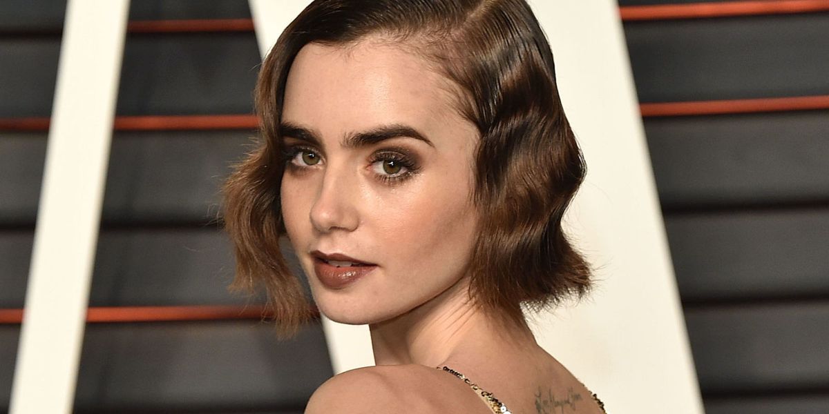 Lily Collins Debuts A Serious Hair Makeover