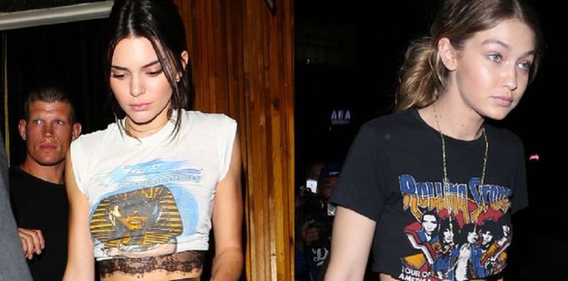 Kendall Jenner and Gigi Hadid twin on a night out