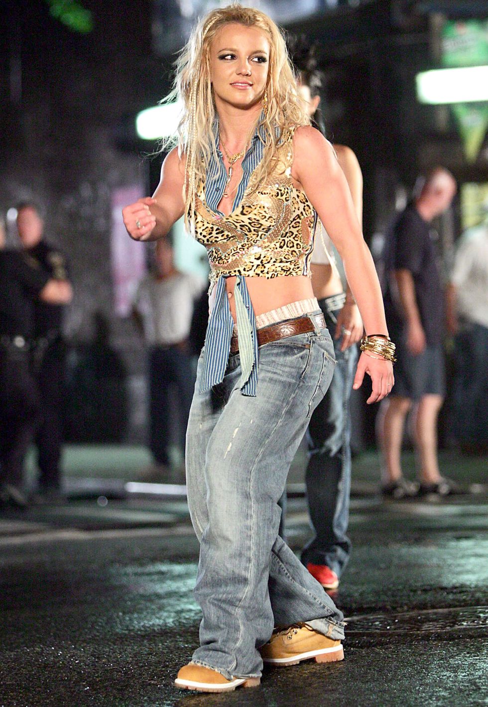 Britney Spears wearing Timberland boots