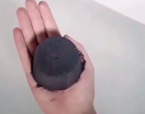 Black bath bomb
