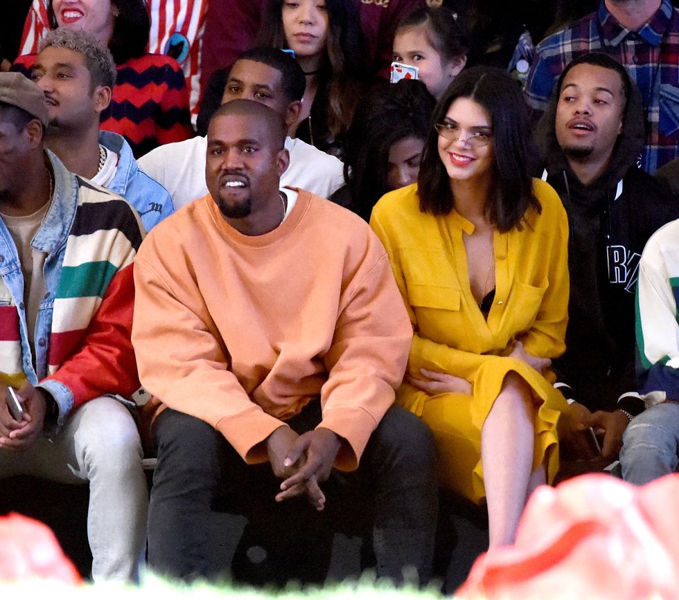 Kendall Jenner and kanye at the Tyler the Creator show