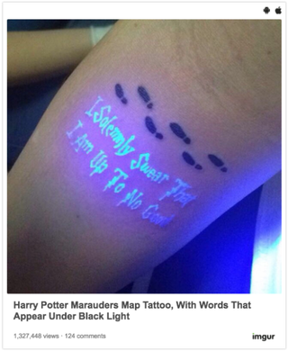 this harry potter blacklight tattoo is everything we u0027ve ever wanted this harry potter blacklight tattoo is everything we u0027ve ever wanted