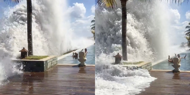 Tourists killed in Bali after huge tidal waves crash into beach bars