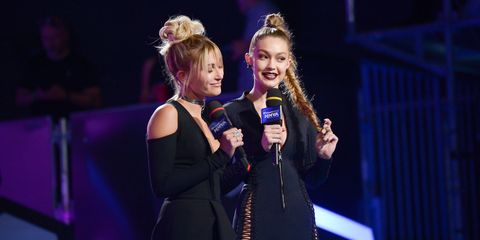 Gigi Hadid and Hailey Baldwin at the iHeartRadio Much Music Awards 2016