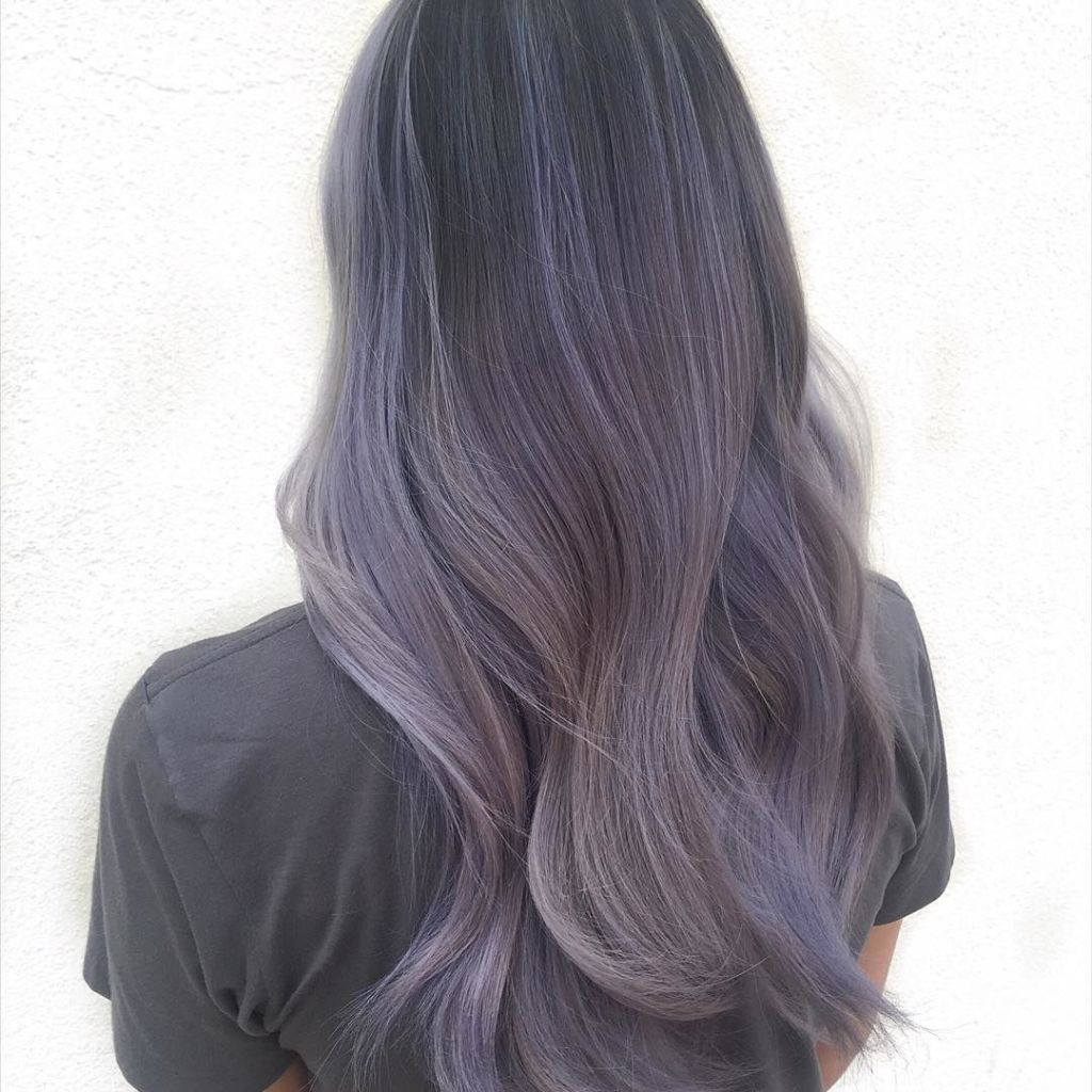 Grey 2024 purple wig