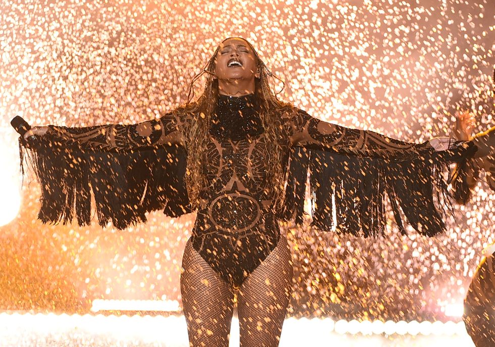 Beyoncé performing at the 2016 BET Awards