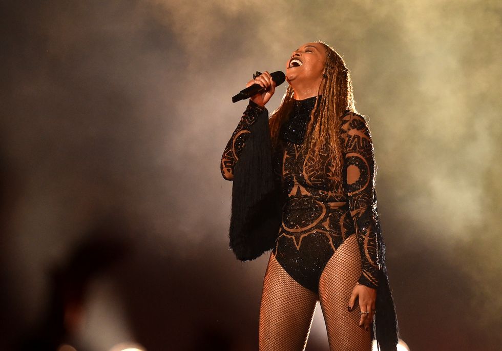 Beyonce performing at the 2016 BET Awards