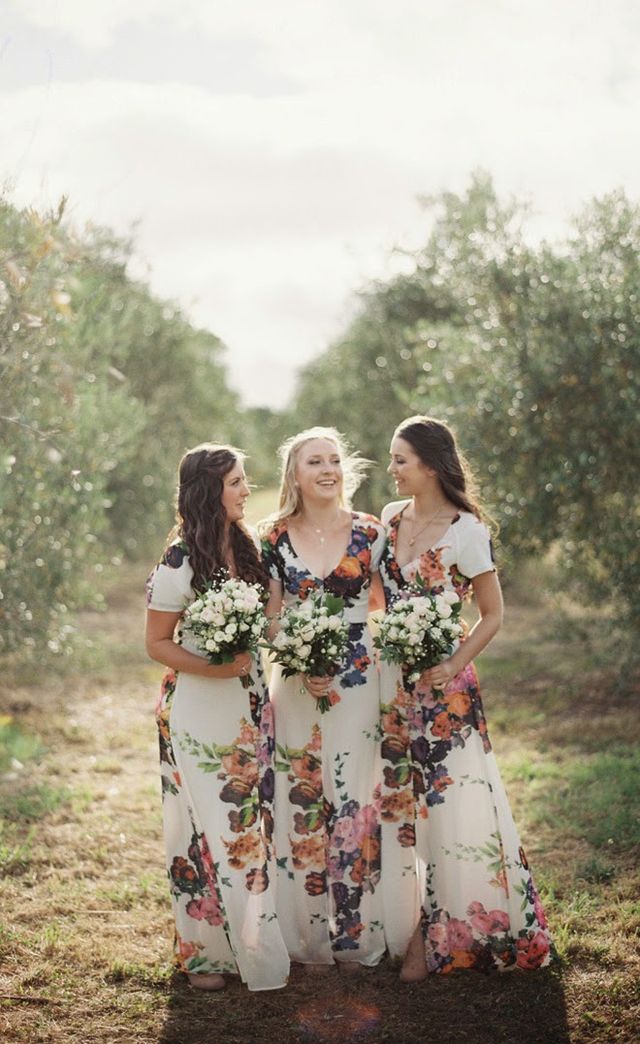 Unique/floral bridesmaid dresses