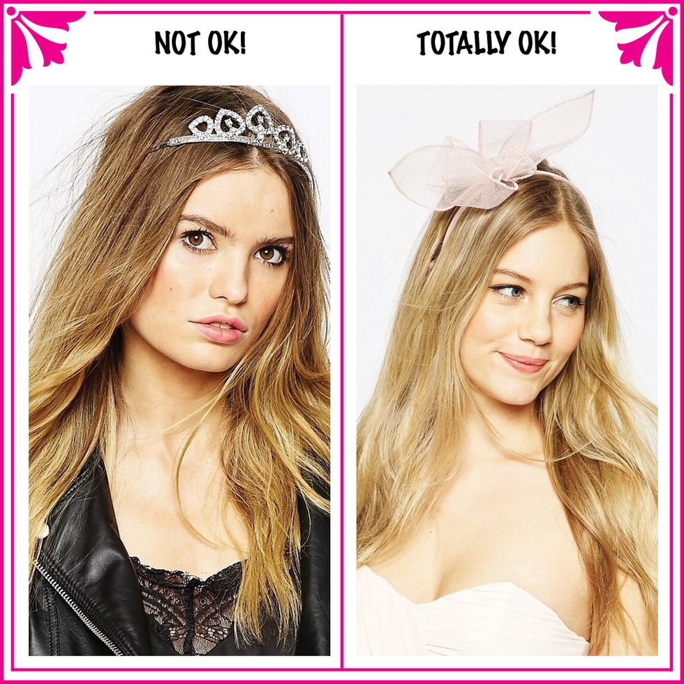 What not to wear to a wedding: tiara