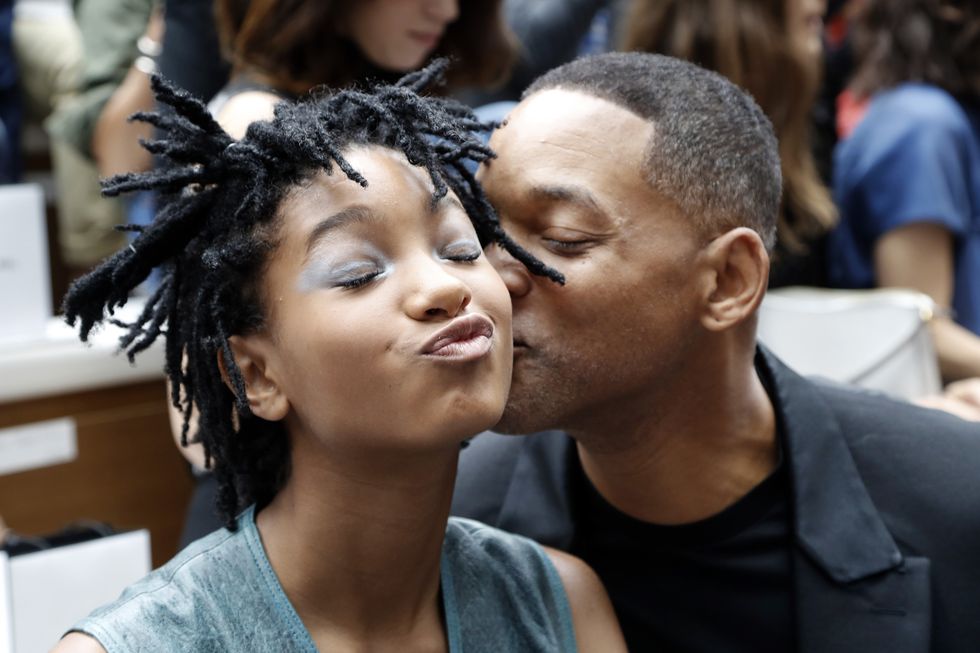 Willow and Will Smith at Chanel's Haute Couture Fashion Week show