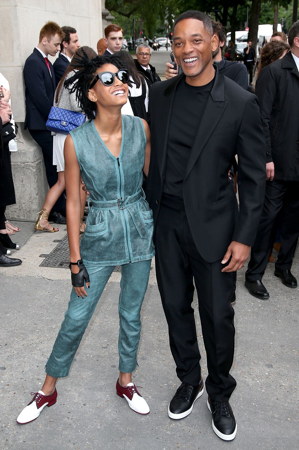Willow Smith and Will Smith at Chanel's haute couture fashion week show