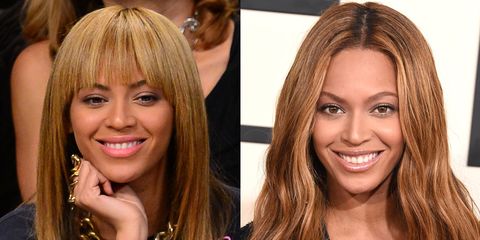 <p>Queen Bey can do/wear anything, but we're kind of loving her sans bangs. </p>