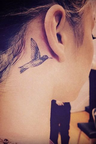 22 small behind the ear tattoos you'll adore