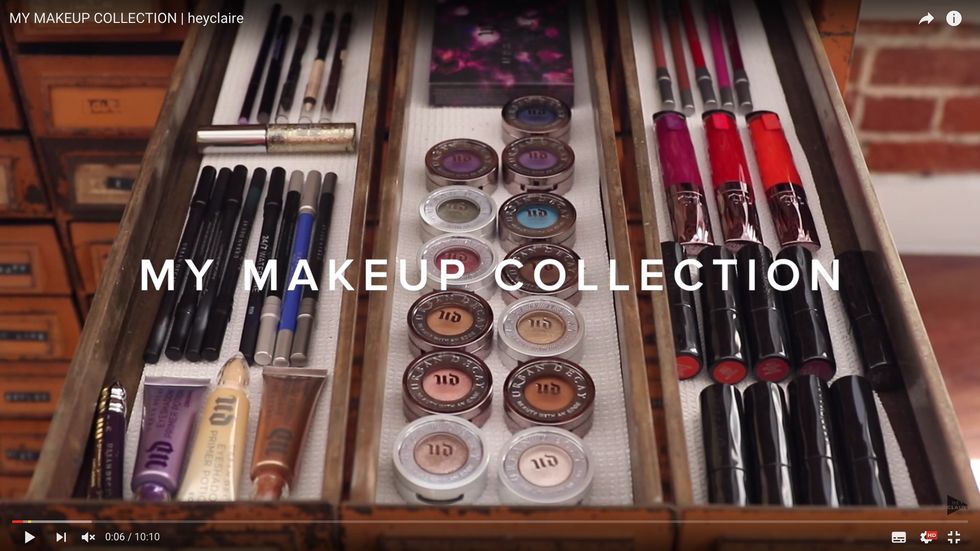 Claire Marshall makeup collection