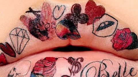 Lip tattoos