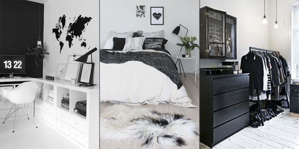 Black and deals white room inspo