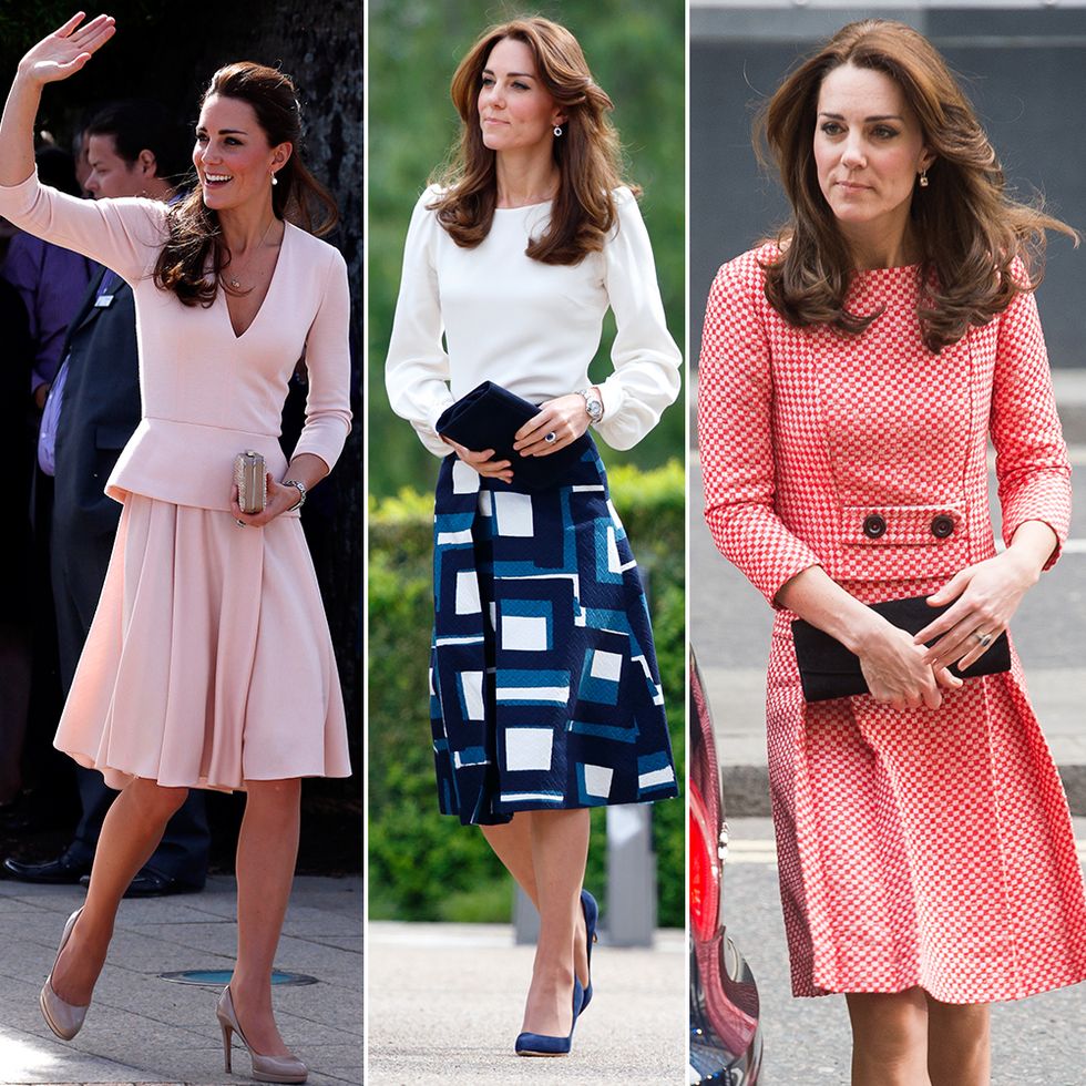Kate Middleton wearing heavy skirts