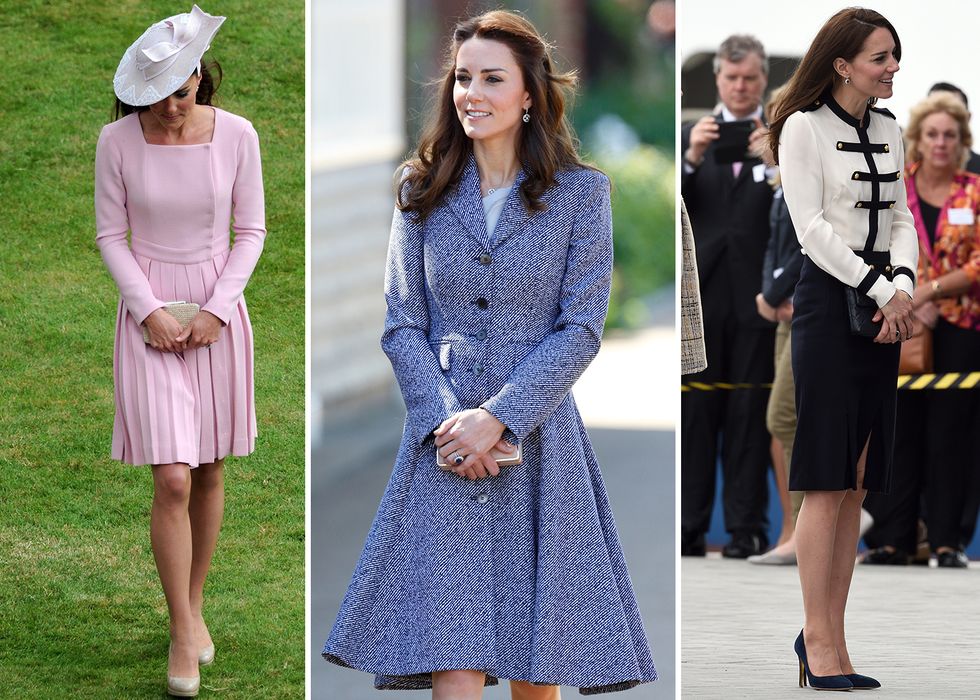 Kate Middleton wearing tailored outfits