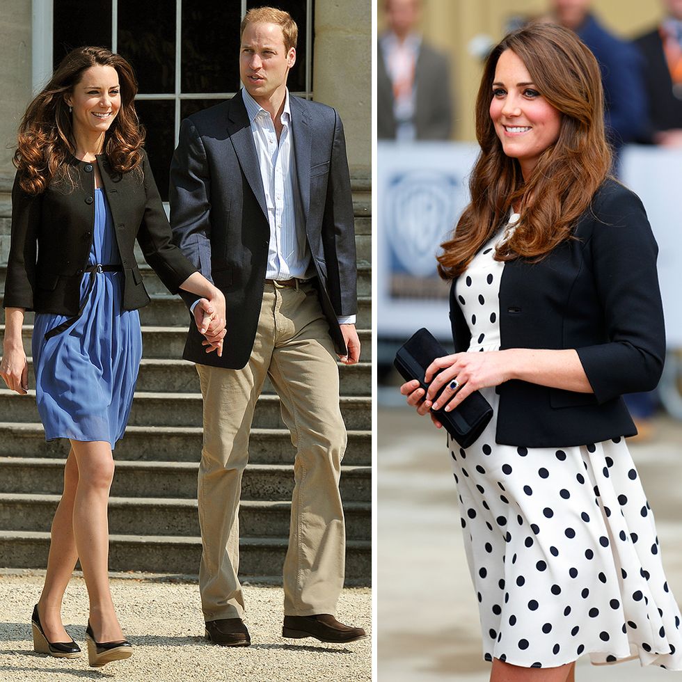 Kate Middleton wearing Topshop and Zara