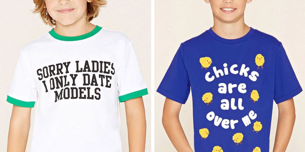Sexist Forever 21 t-shirts for boys