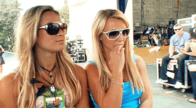 Britney Spears biting nails