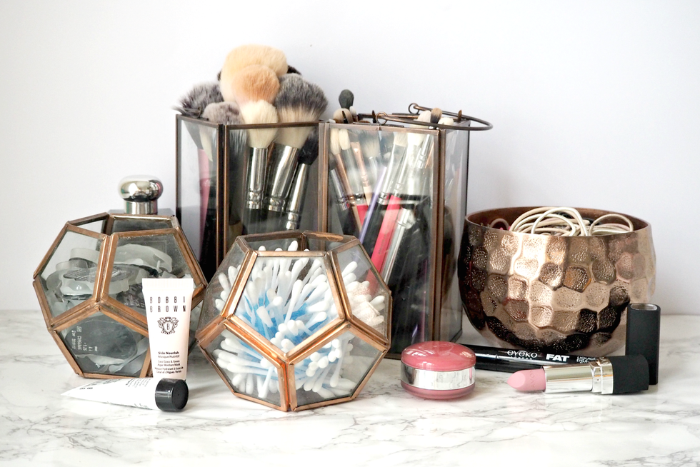 Lantern Jars - Makeup Storage