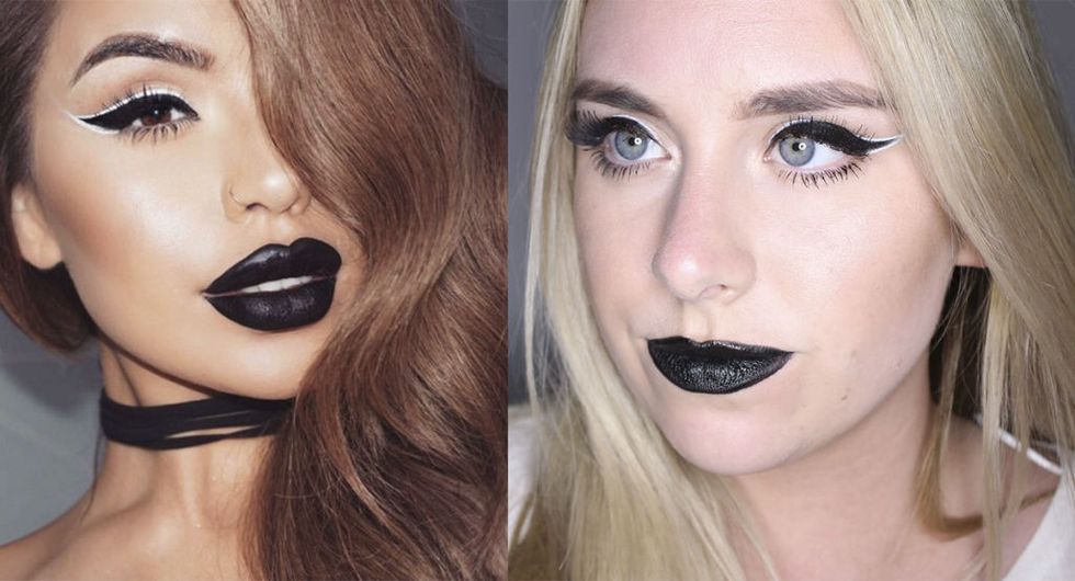 Instagram makeup - black lipstick