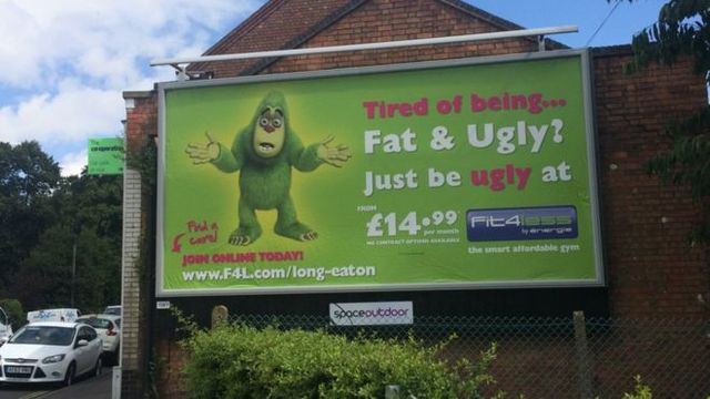 This gym just released their SECOND fat shaming billboard