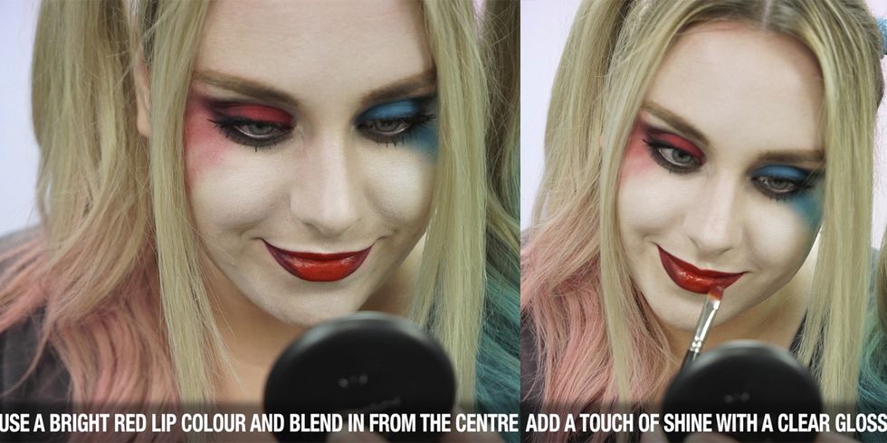 Harley Quinn makeup (three)