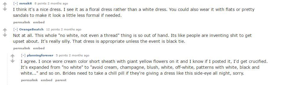 Reddit wedding guest dress comments