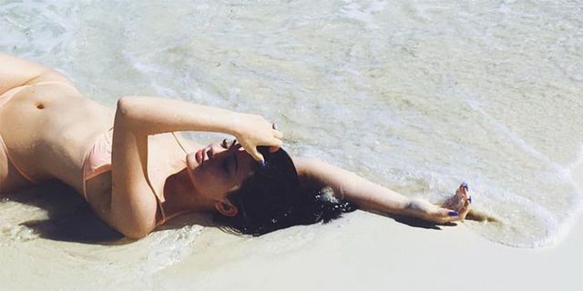 Kylie Jenner wearing a 'naked' bikini