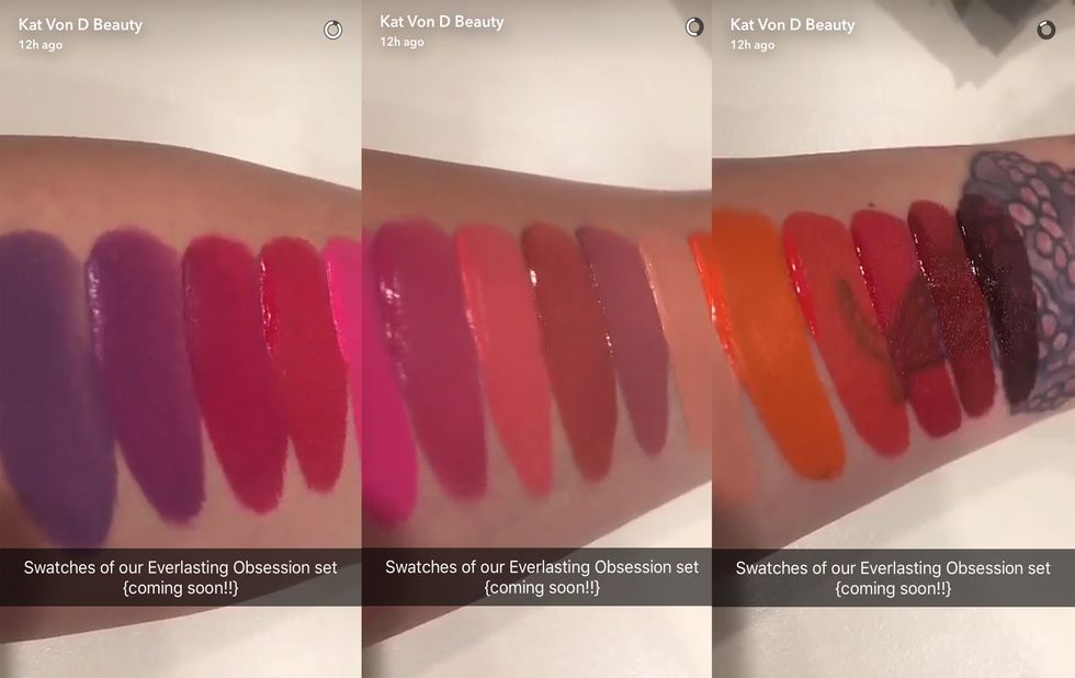 Sneak preview of Kat Von D's everlasting liquid lipstick collection