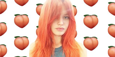 Peach emoji hair is happening