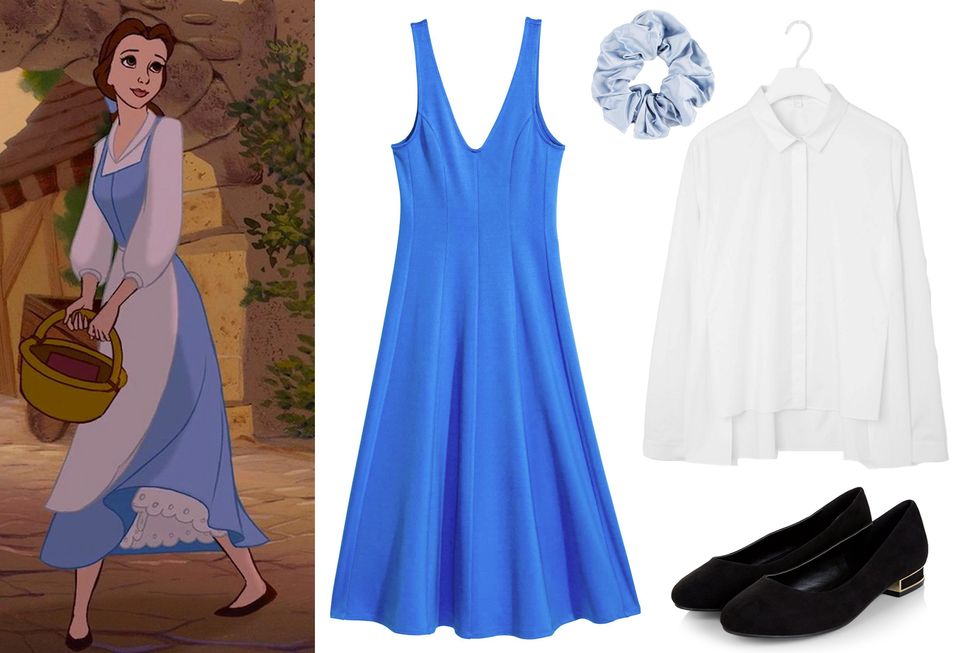 Belle blue dress fancy dress costume