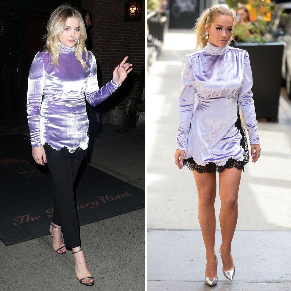 Chloe Grace Moretz and Rita Ora wearing the same outfit
