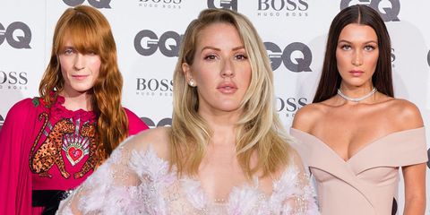 Florence Welch, Ellie Goulding and Bella Hadid at the 2016 GQ Awards