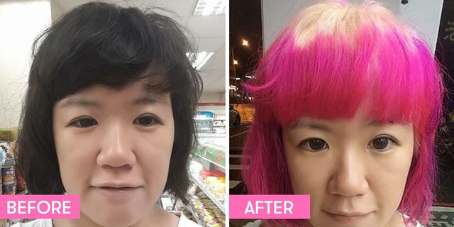 Pink ombre hair dye fail