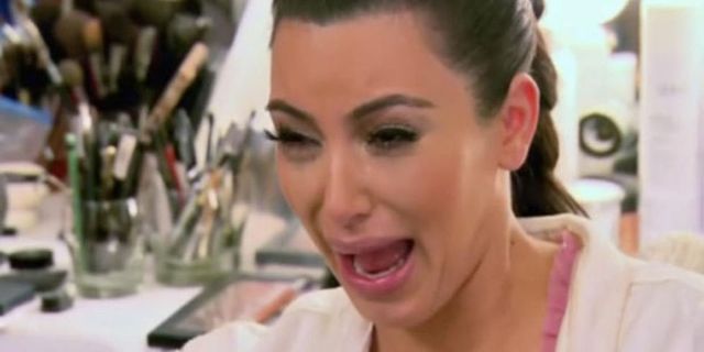 Kim Kardashian crying face