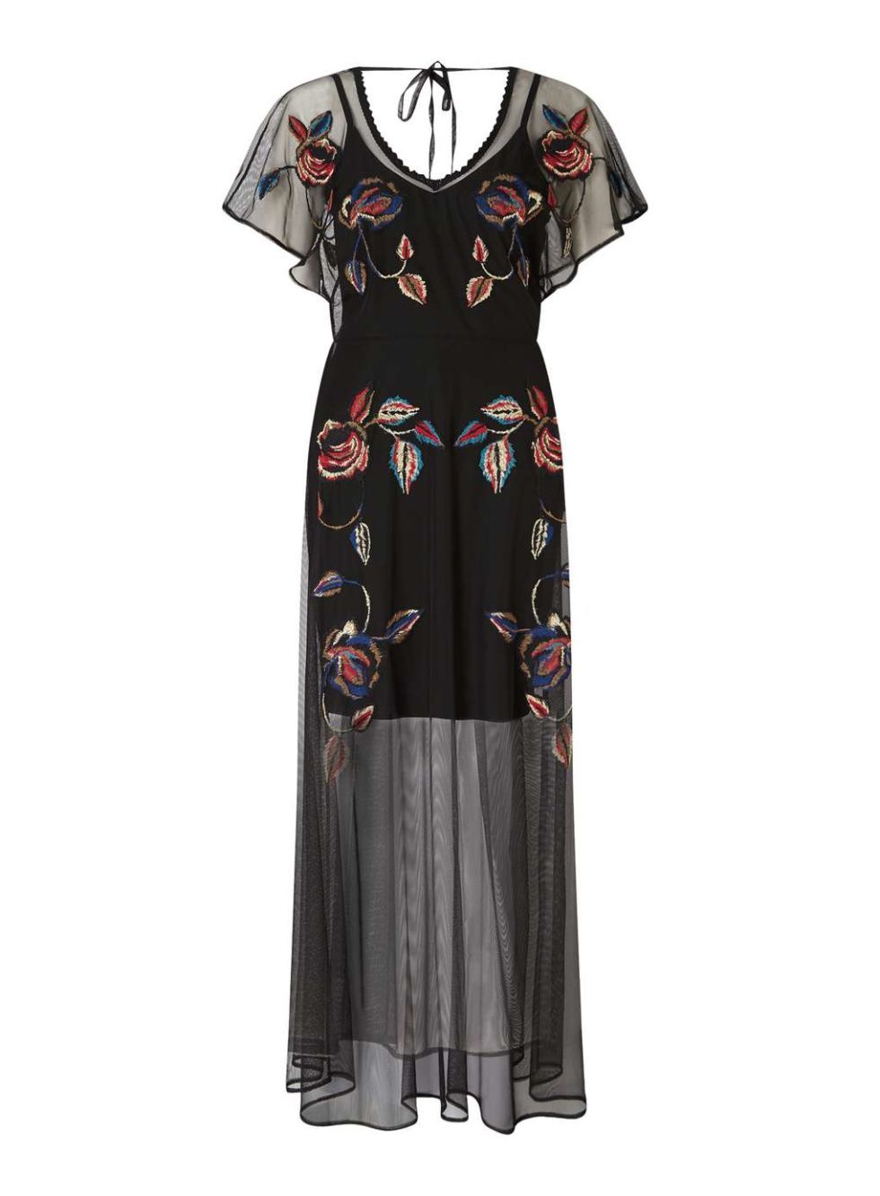 Miss selfridge on sale embroidered maxi dress