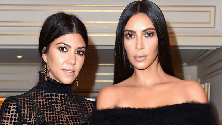 Kim and Kourtney Kardashian are majorly twinning at Paris Fashion Week