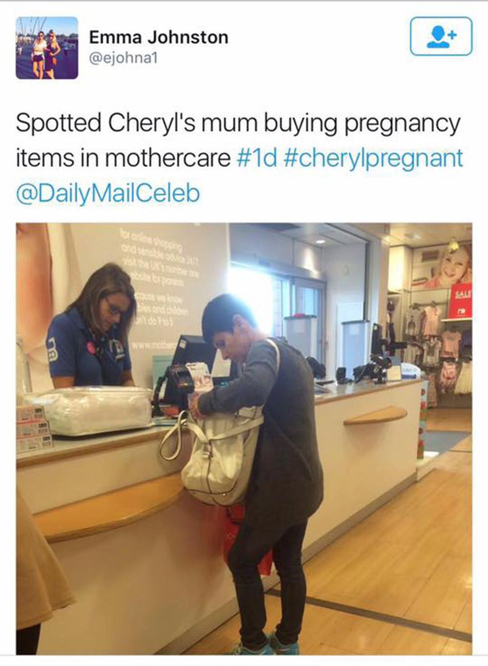 Cheryl's mum spotted shopping for baby things amid Liam Payne pregnancy rumours