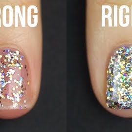 How to apply glitter nail polish