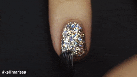 Glitter nail polish hacks