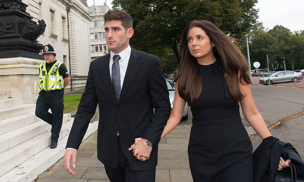 Ched Evans with his fiancee