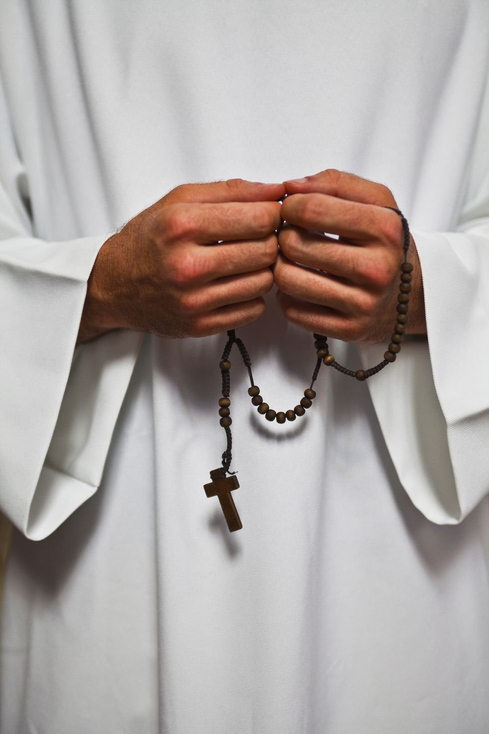 Priest, religion, rosary beads
