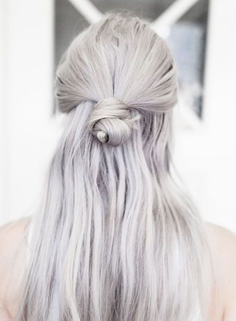 Hairstyle, Style, Blond, Long hair, Grey, Artificial hair integrations, Hair accessory, Hair coloring, Silver, Wig, 