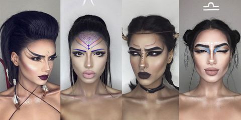 makeup artist creates look for each horoscope