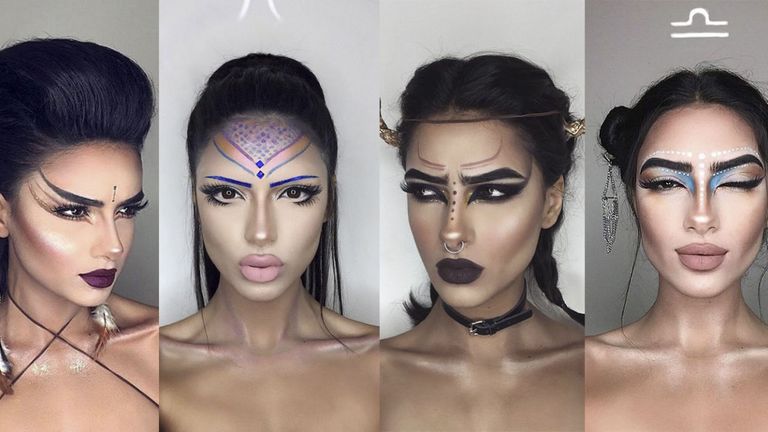 makeup artist creates look for each horoscope