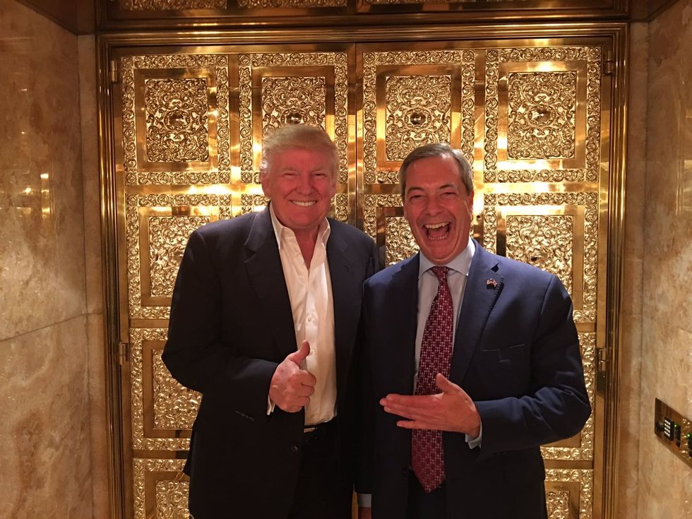 Donald Trump and Nigel Farage meet up to discuss freedom and winning